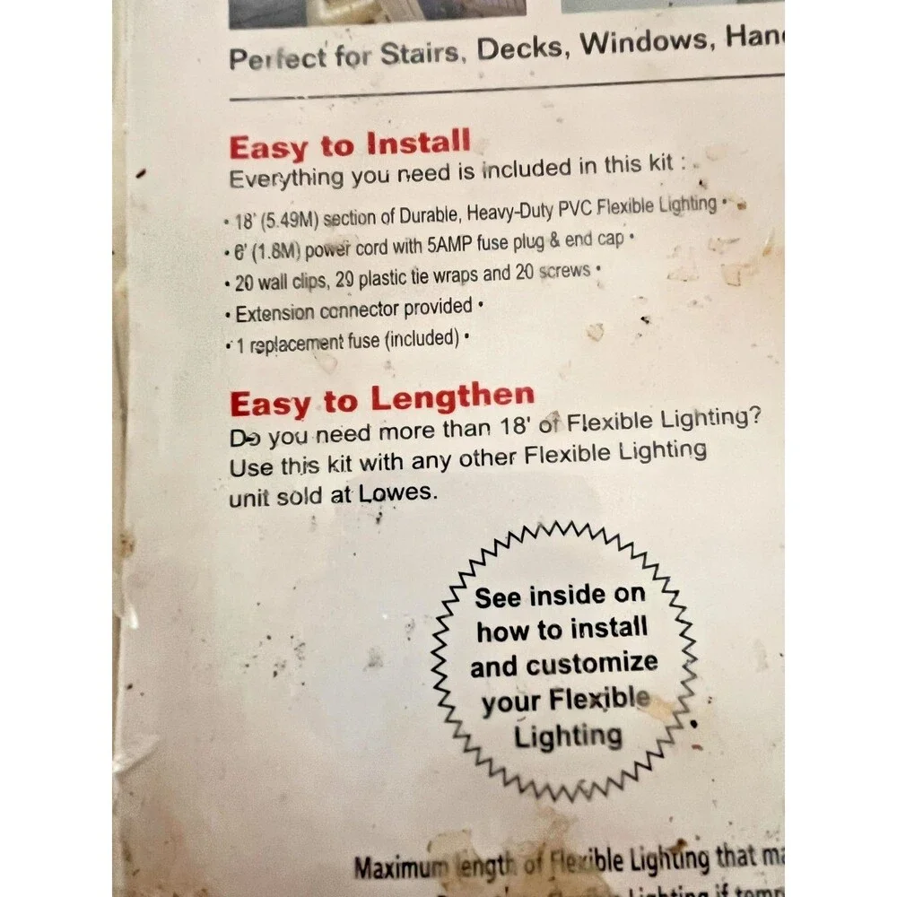 Sunbeam Christmas Holiday Theme Flexible Outdoor Lighting 18' Santa & Teddy NEW